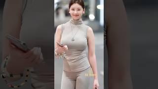 Beautiful Chinese girl street fashion outfits style #chinesefashion #outfits #style