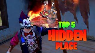 TOP 5 HIDDEN PLACES IN FREE FIRE TAMIL || RJ ROCK