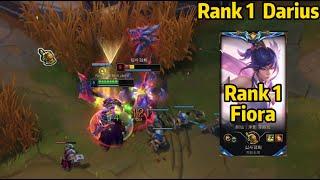 Rank 1 Darius VS Rank 1 Challenger Fiora! *LEVEL 3 SOLO KILL*