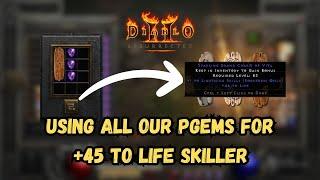 Using ALL OUR PGEMS to REROLL +45 TO LIFE SKILLER GRAND CHARM