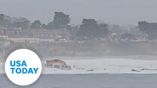 Portion of Santa Cruz pier collapses into ocean, two people rescued | USA TODAY