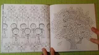 The red thread of fate adult coloring book review flip through