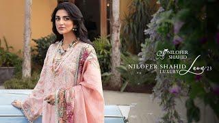 Meeras.ns Luxury Lawn Collection’23 | Nilofer shahid luxury lawn unstitched collection Summer'23