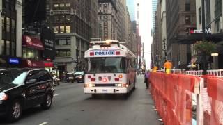 VERY RARE CATCH OF THE NYPD COMMUNICATIONS DIVISION COMMAND POST RESPONDING MODIFIED ON 7TH AVENUE.