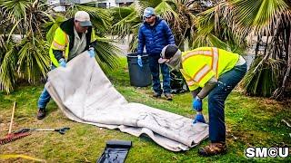 Homeless Encampment Cleanup Underway at Santa Monica Beach Following Arrests