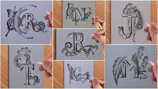 R | R | J | N | T | C and M  beautiful drawings with pencil // amazing tattoo design simple drawing