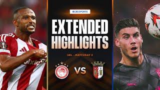 Olympiacos vs. Braga: Extended Highlights | UEL League Phase MD 2 | CBS Sports Golazo - Europe