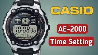 How to set time on Casio AE-2000