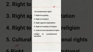 Six fundamental rights