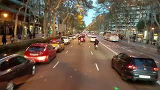 Driving through Barcelona