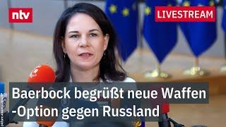 LIVE: Statement von Außenministerin Baerbock vor EU-Außenministertreffen