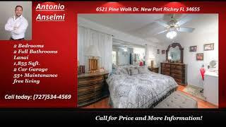 Home For Sale 55+ Community Maintenance Free Living New Port Richey FL Video