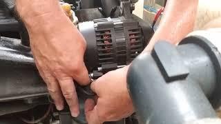 Marine Alternator Install MerCruiser engine Save the Day and Replace before Failures Searay Bayliner