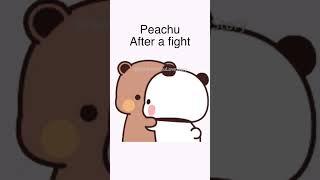 Peachu after fight with Gomu #shorts #bubududu #gomupeachulovestory #peachgoma #couplegoals