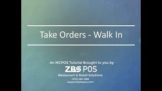 Take Order - Walk In