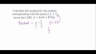 Calculating a residual