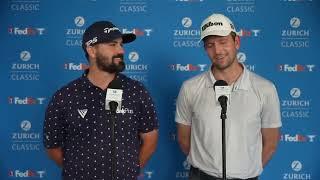 Chad Ramey and Martin Trainer Sunday Flash Interview 2024 Zurich Classic of New Orleans © PGA Tour