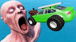 DEADLIEST Cars Jumping Into Giant Nuclear Centrale with SCP-096 - Beamng Drive Total Destruction #R