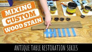 Custom Wood Stain | Color Matching Old Wood | Antique Table Restoration