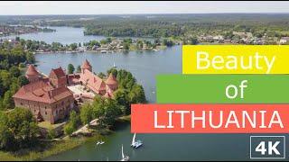 Lithuania 4K Drone | Lithuania Beautiful Places Lithuanian Beauty | Lithuania Drone View Footage 4k