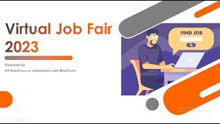 Virtual Job Fair 2023 | 150+ Job Vacancies Across Pakistan