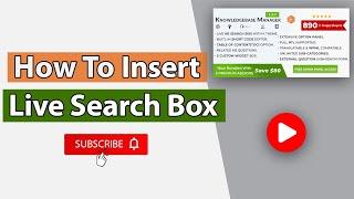 Insert A Search Box | BWL Knowledge Base Manager | WordPress Plugin | CodeCanYon