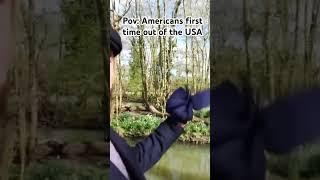 First time Americans go to Europe #pov #americansinengland ##travel #england #london #funny