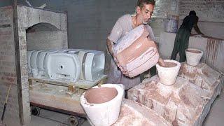 How to Make Ceramic Bath Basins | Complete Process of Manufacturing Wash Basin at Factory