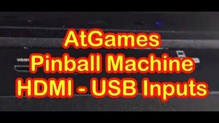 AtGames Pinball Machine HDMI USB Inputs For PC