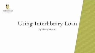 Using Interlibrary Loan