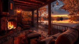 Quiet Autumn Porch With Soft Piano Music And Relaxing Ambient Sounds Set The Mood