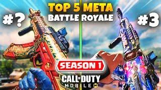 Top 5 META Guns In SEASON 1 Battle Royale | COD Mobile | 5 Possible BEST Weapons In CODM Season 1 BR