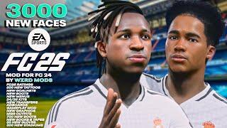 EA SPORTS FC 25 MOD 3000+ NEW FACES ADDED TO EA FC24! [NEW FACES, BOOTS, TATTOOS ETC! [WZRD PCK V34]