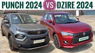 Tata Punch vs Dzire 2024 New Model - Choose Wisely | New Dzire 2024 vs Punch 2024 | Swift Dzire 2024