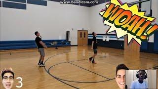 $10,000 1v1 Basketball game! Nerd Asian Kid Vs. Buff Guy REACTION !!!!