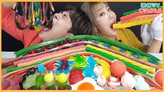 Maltesers level!! 40 different flavors of jelly mukbang, crazy chewy sound!! [enjoycouple]