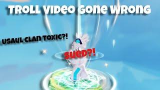 Trolling video gone wrong | USAUL Clan Toxic?!? (Roblox Bedwars)