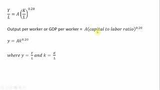 Macroeconomics: Solving for the Per Worker Aggregate Production