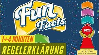 Fun Facts Regeln Anleitung - Partyspiel - Nominiert zum Spiel des jahres 2023