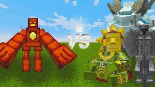 Archaic Sentinel vs Mowzie`s Boss Mobs In Minecraft | Minecraft Mob Battle