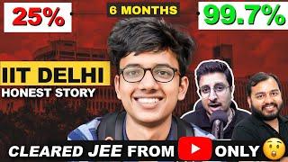 Cleared IIT JEE in 6 Months without Coaching From Youtube 🫡 | Honest IIT JEE Story | IIT Motivation