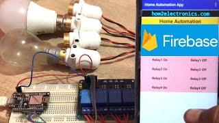 Home Automation with Google Firebase & ESP8266 | MIT App Inventor | Relay Appliances Control