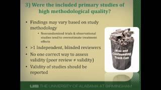 How to Critically Appraise a Systematic Review: Part 2