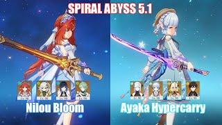 C0 Nilou Bloom & C0 Ayaka Hypercarry | Spiral Abyss 5.1 | Genshin Impact