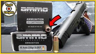 Ammo vs Ammo!...45 Auto Ammo Inc. Standard vs X-Def Self-Defense Ballistic Gel Test!