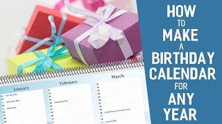 ️ How to Make a Perpetual Calendar for Birthdays and Anniversaries