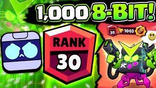 1000 8-BIT IN SHOWDOWN WITH BEST SKIN! RANK 30 8BIT GAMEPLAY IN BRAWL STARS!