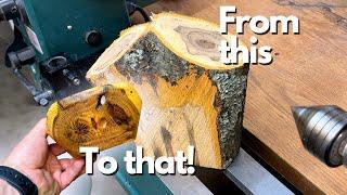 Resurrecting Nature's Beauty: Transforming Storm Damaged Black Oak into a Stunning Wooden Bowl