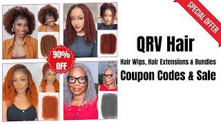 ️ QVR Hair Coupon Code & Sale Up to 90% OFF on Afro Kinky Bulks, Hair Wigs, Extensions & Bundles!