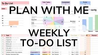 Plan with Me: Weekly Planning in My To-Do List Spreadsheet